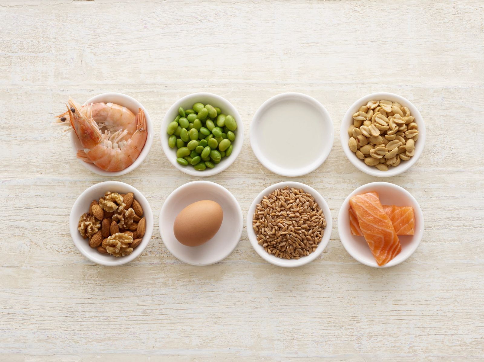 Korean food ingredients in bowls